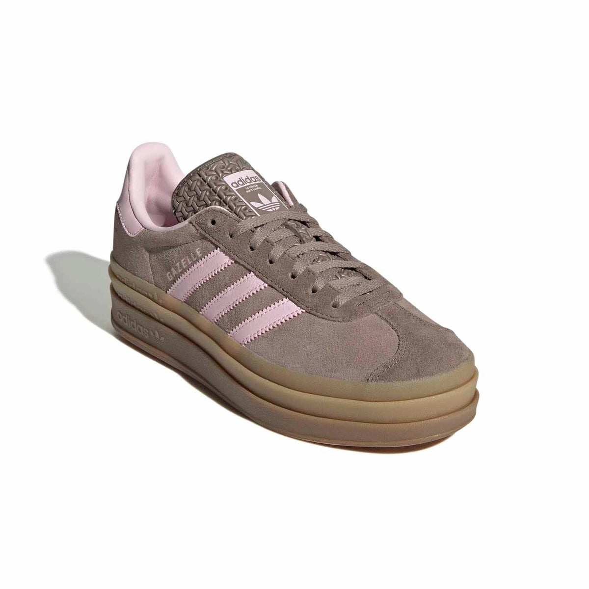 Sneakers Adidas Gazelle Bold Femme rose et marron – vue 4