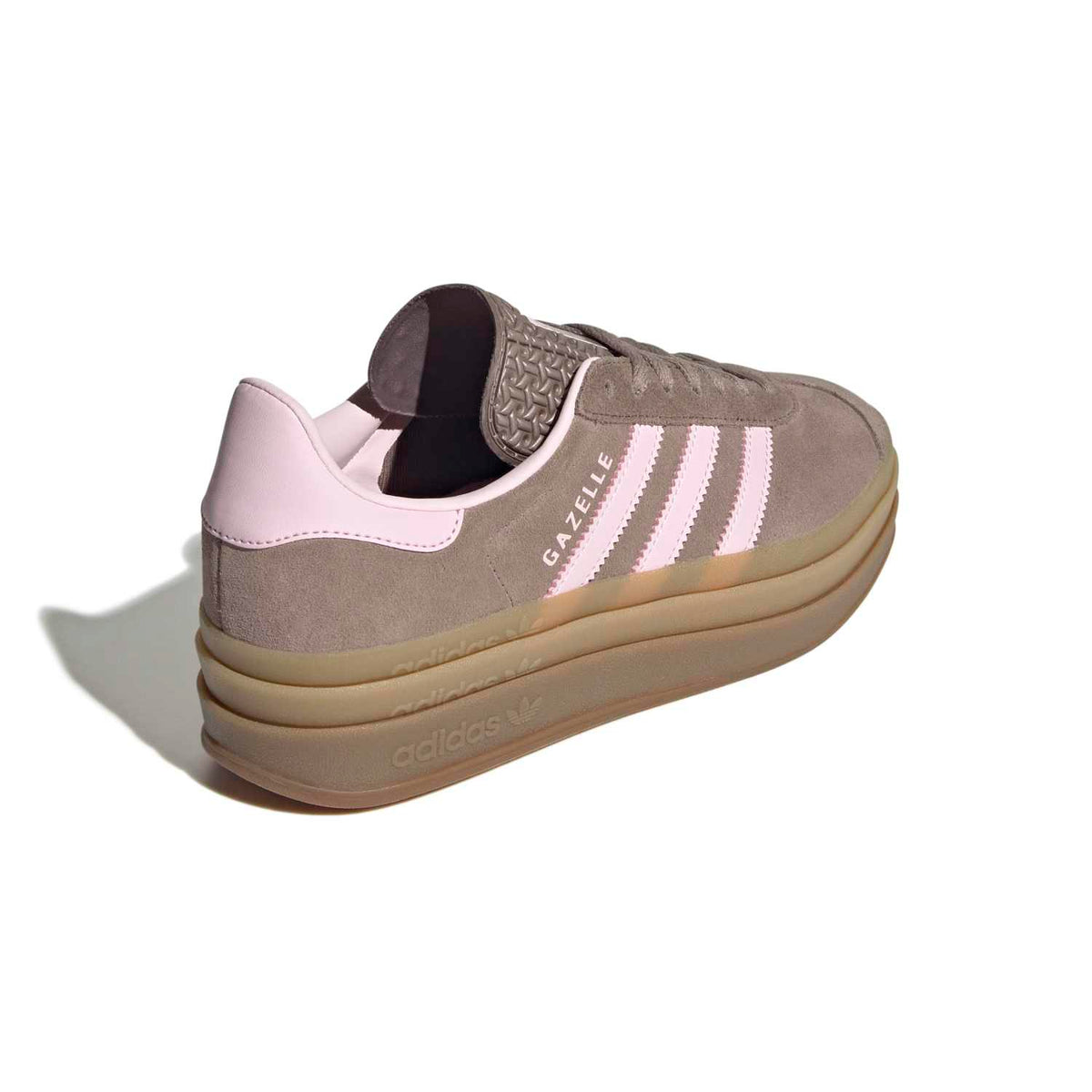 Sneakers Adidas Gazelle Bold Femme rose et marron – vue 3