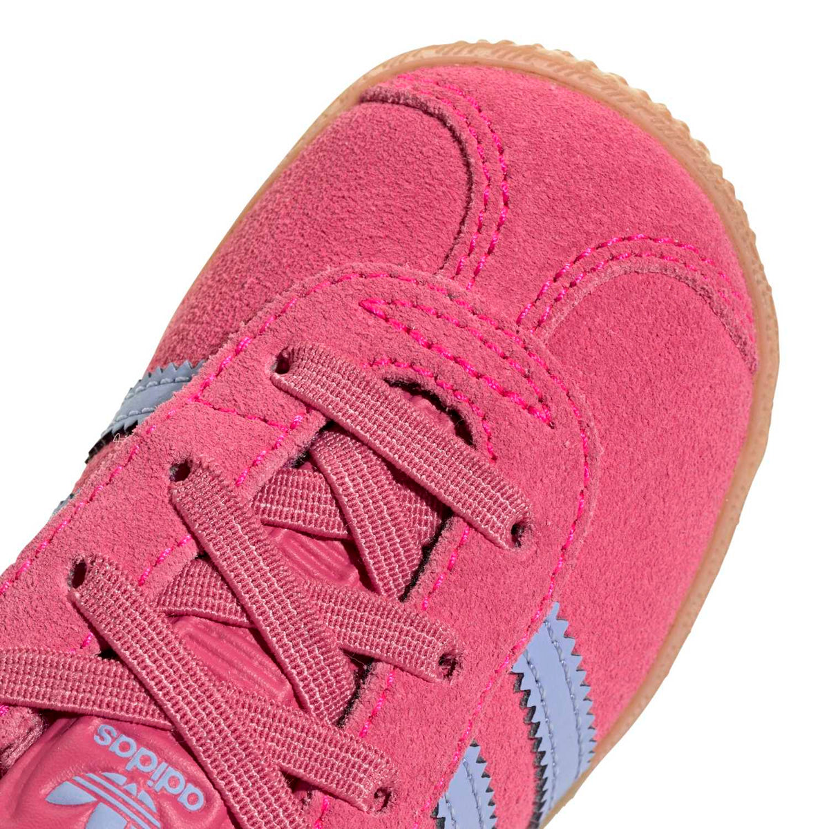 Sneakers Adidas Gazelle Bébé rose et bleu – vue 5