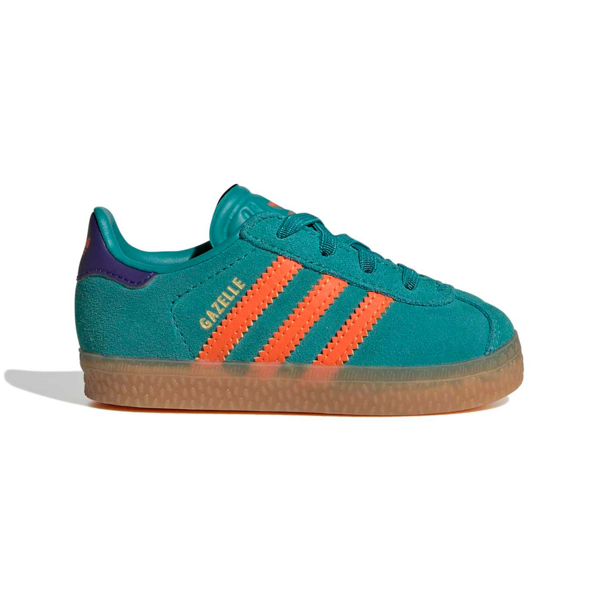 Sneakers Adidas Gazelle Bébé orange et violet – vue 1