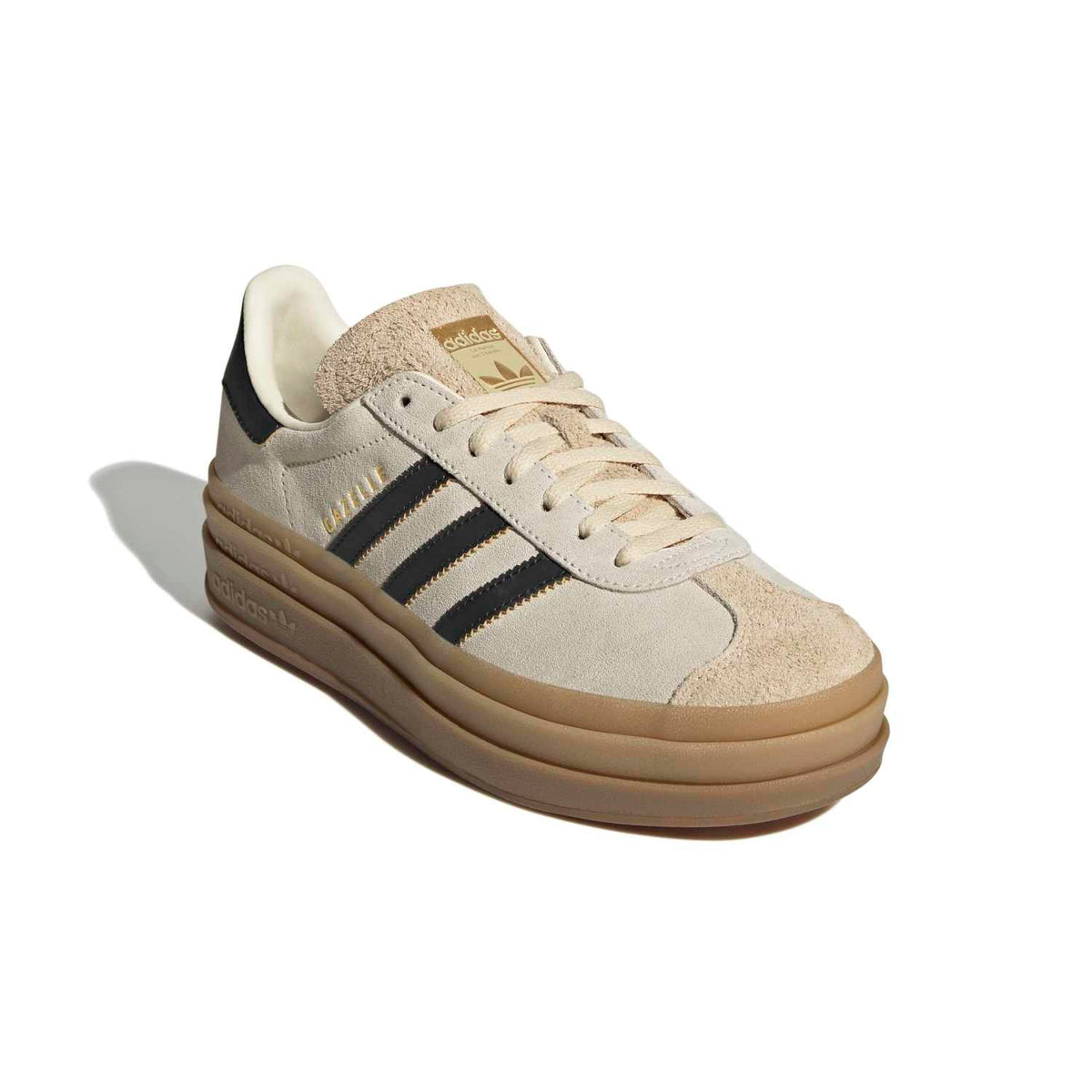 Sneakers Adidas Gazelle Bold Femme écru et noir – vue 3