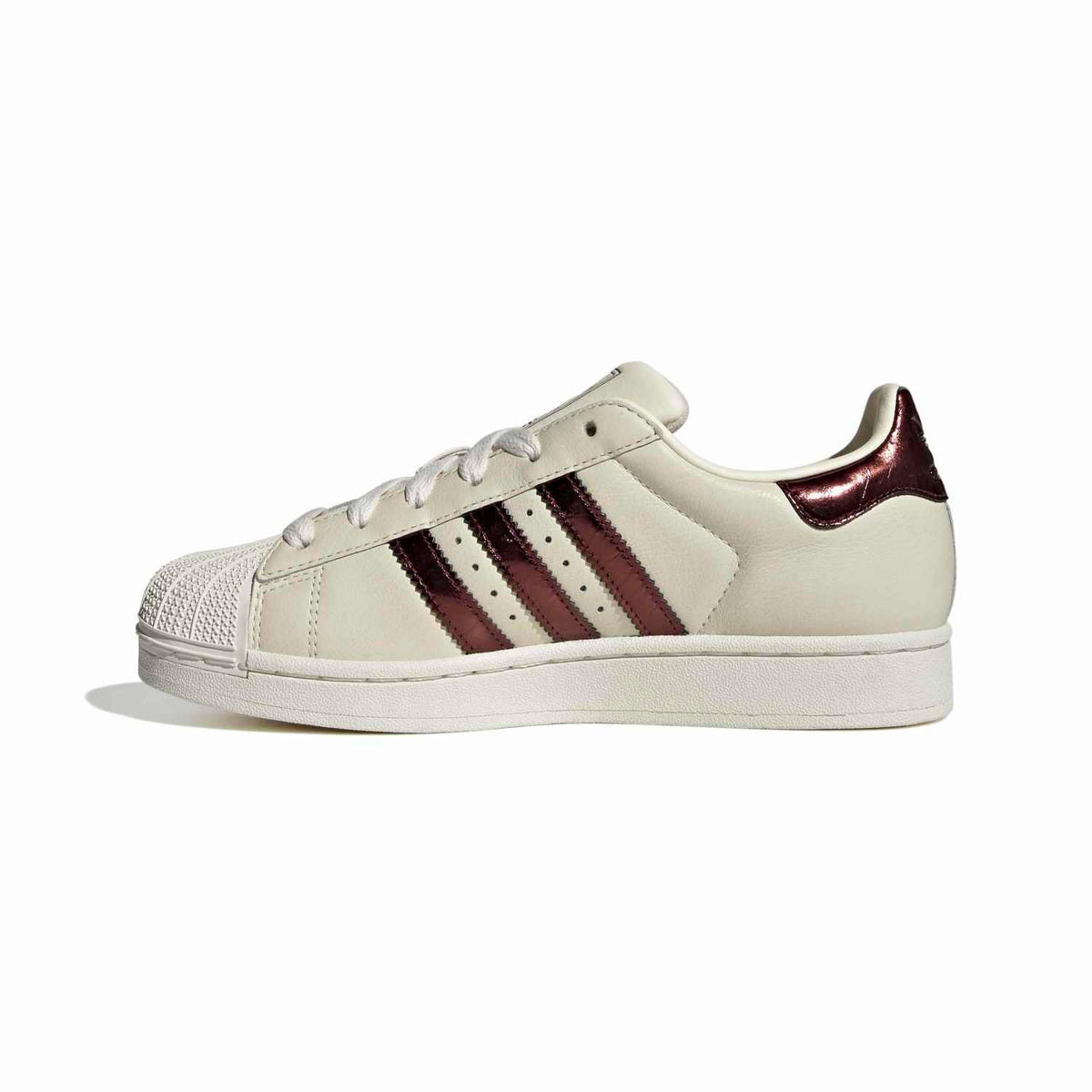 Sneakers Adidas Superstar II Femme écru et rouge – vue 2