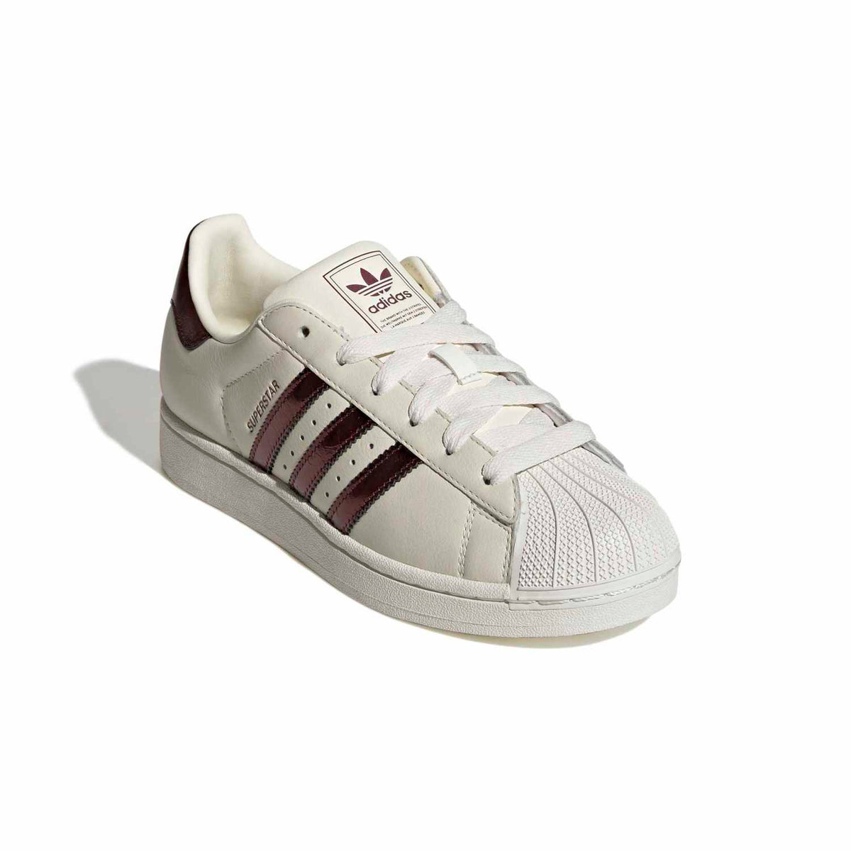 Sneakers Adidas Superstar II Femme écru et rouge – vue 3