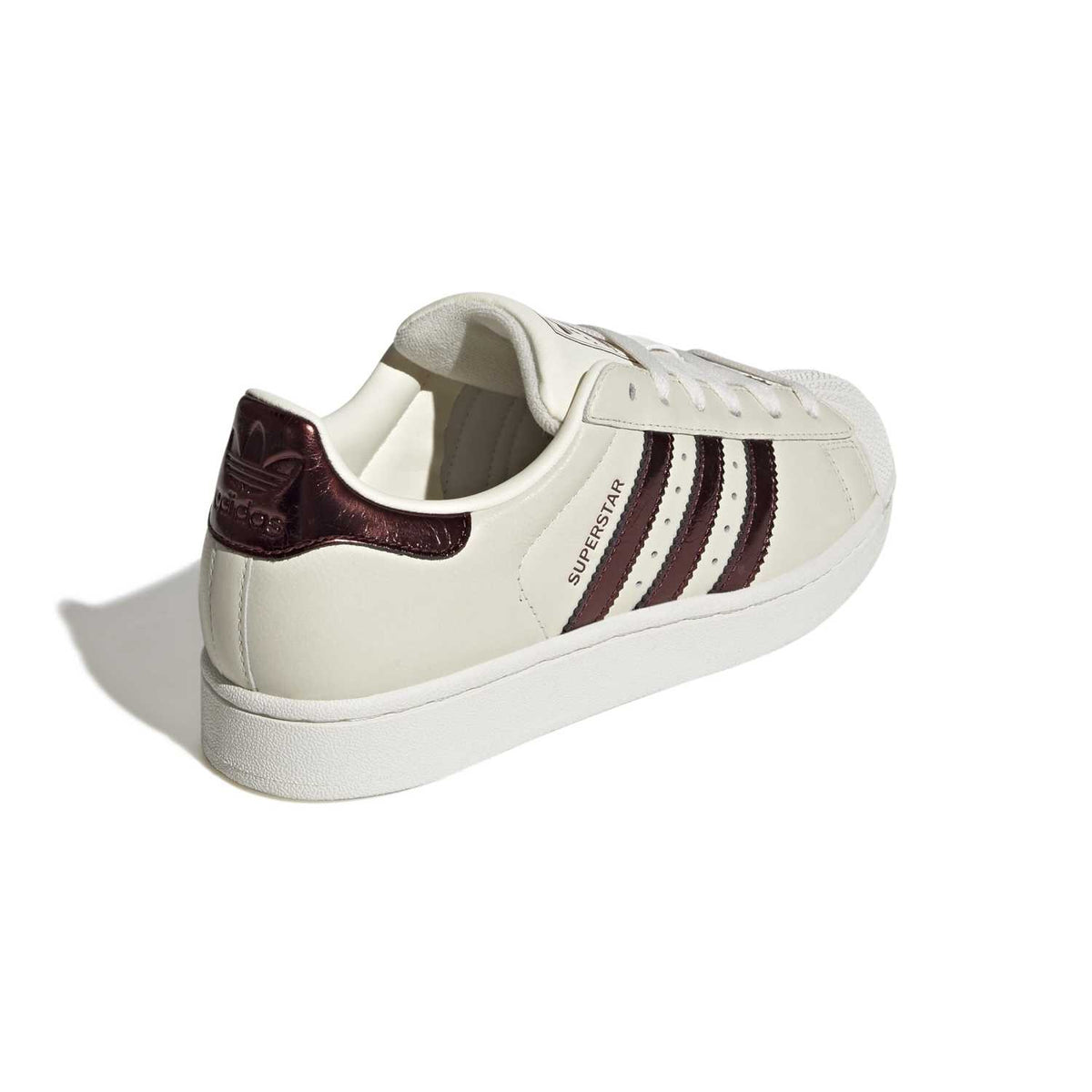 Sneakers Adidas Superstar II Femme écru et rouge – vue 4