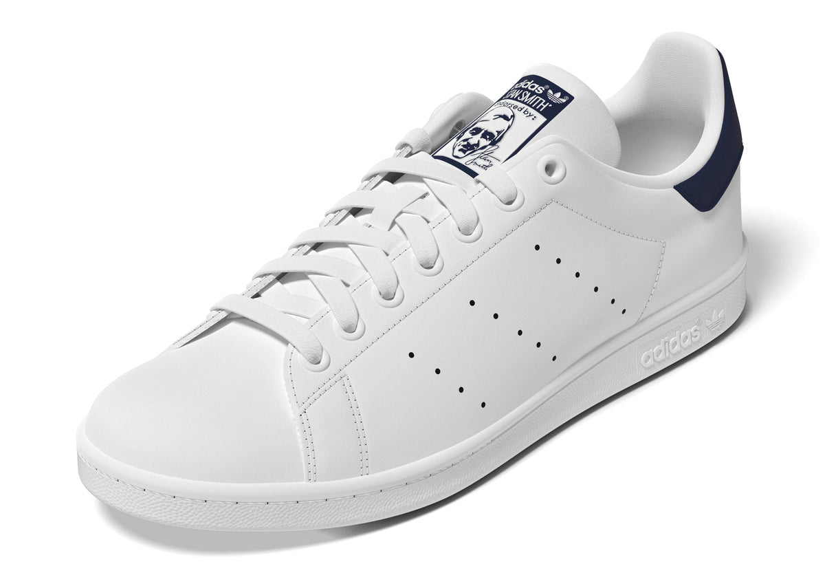 Sneakers Adidas Stan Smith écru et bleu – vue 3
