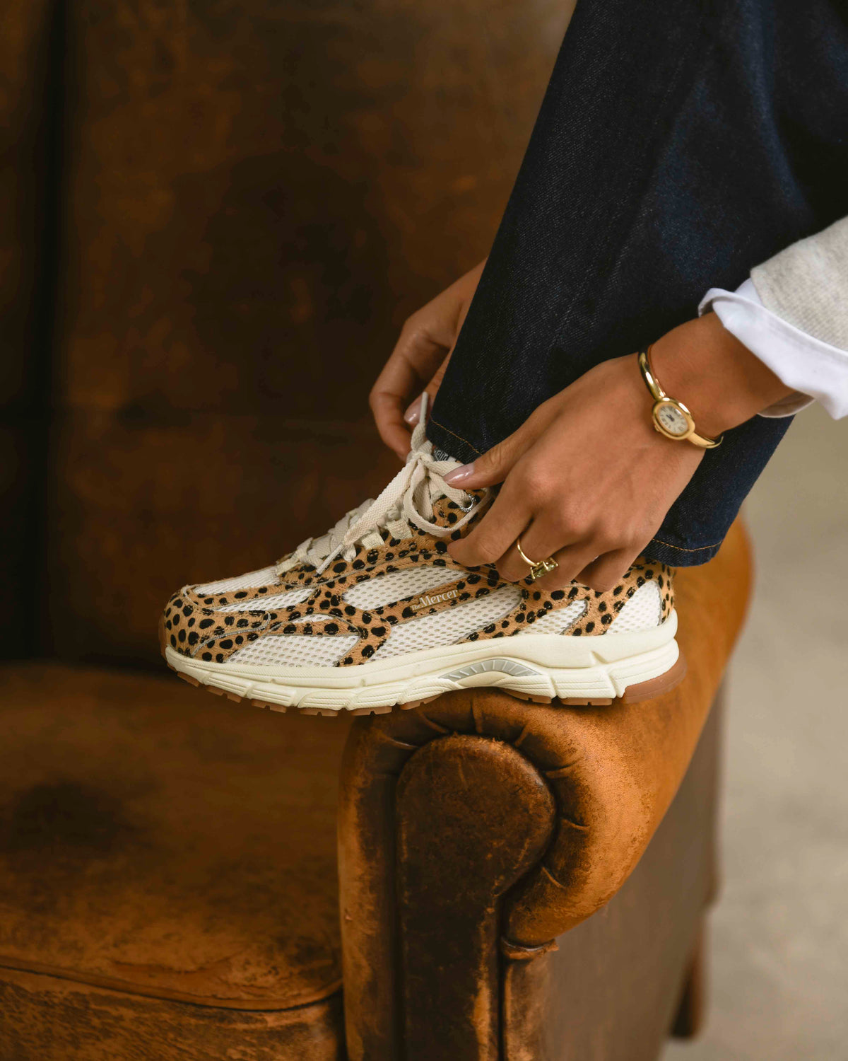 Sneakers The Mercer Re-Run Femme imprimé et marron – vue 6