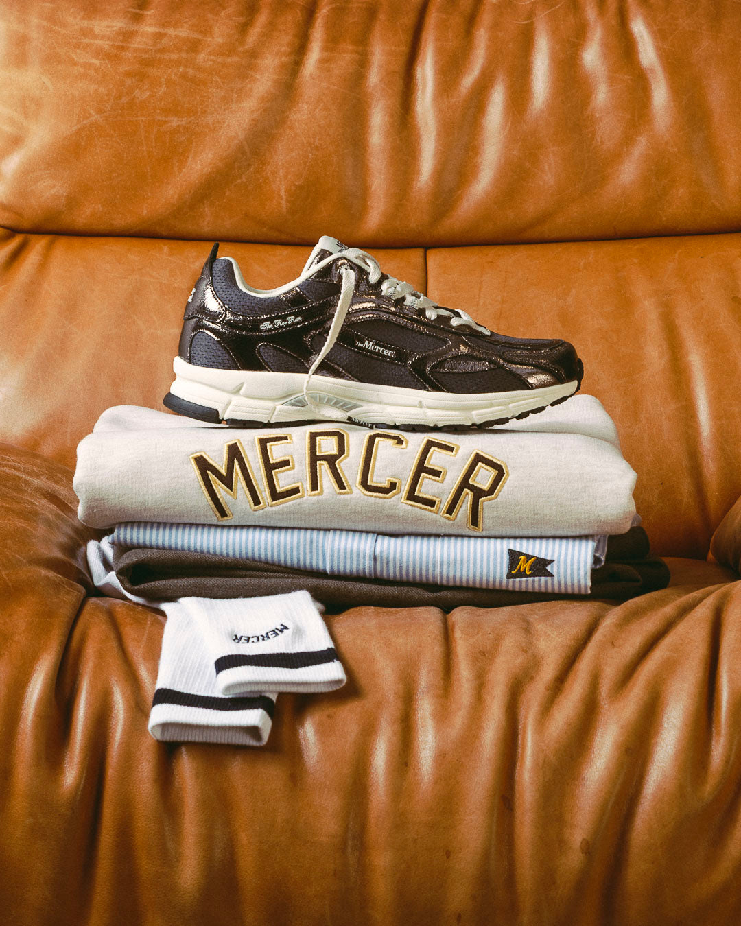 Sneakers The Mercer Re-Run Cracked gris – vue 3