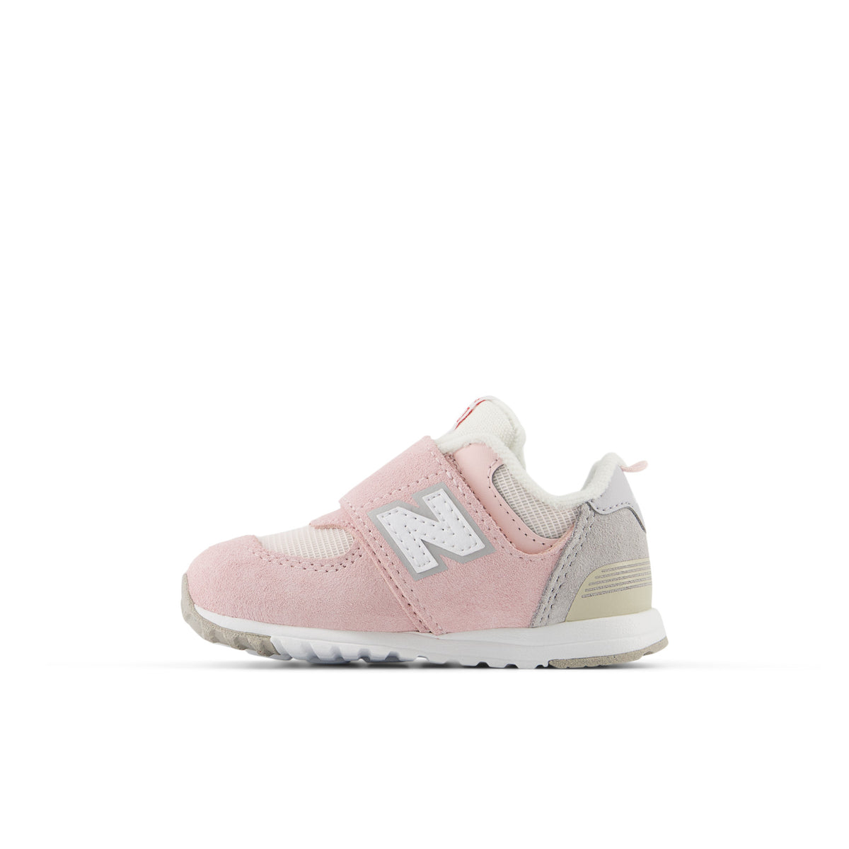 Sneakers New Balance 574 Bébé rose et gris – vue 2