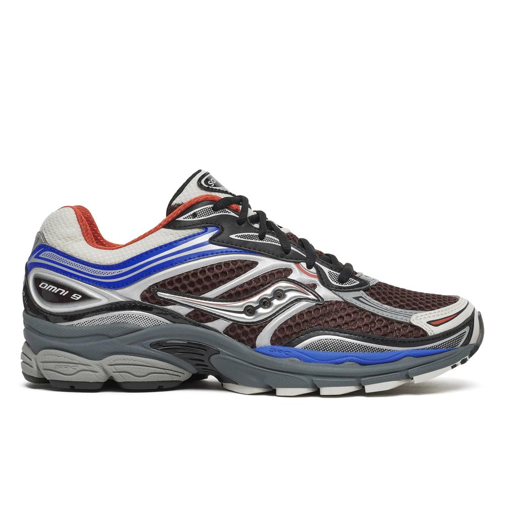 Chaussure de running Saucony ProGrid Omni 9 marron et argent – vue 1