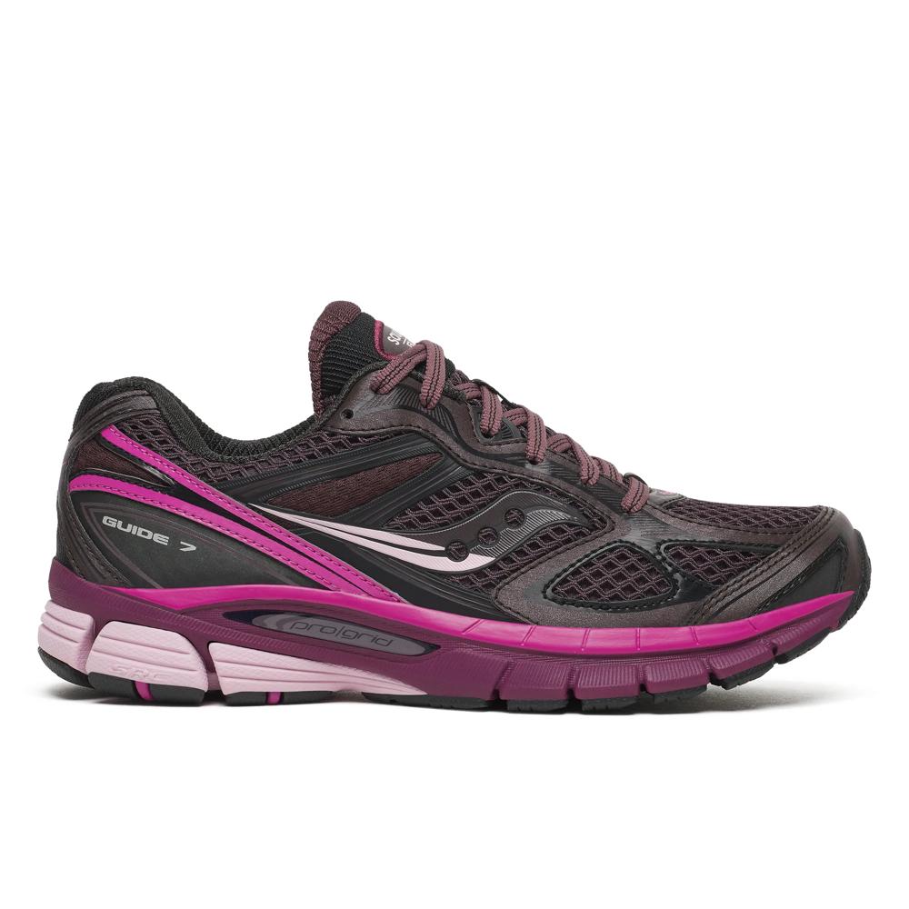 Chaussure de running Saucony ProGrid Guide 7 Femme violet et marron – vue 1