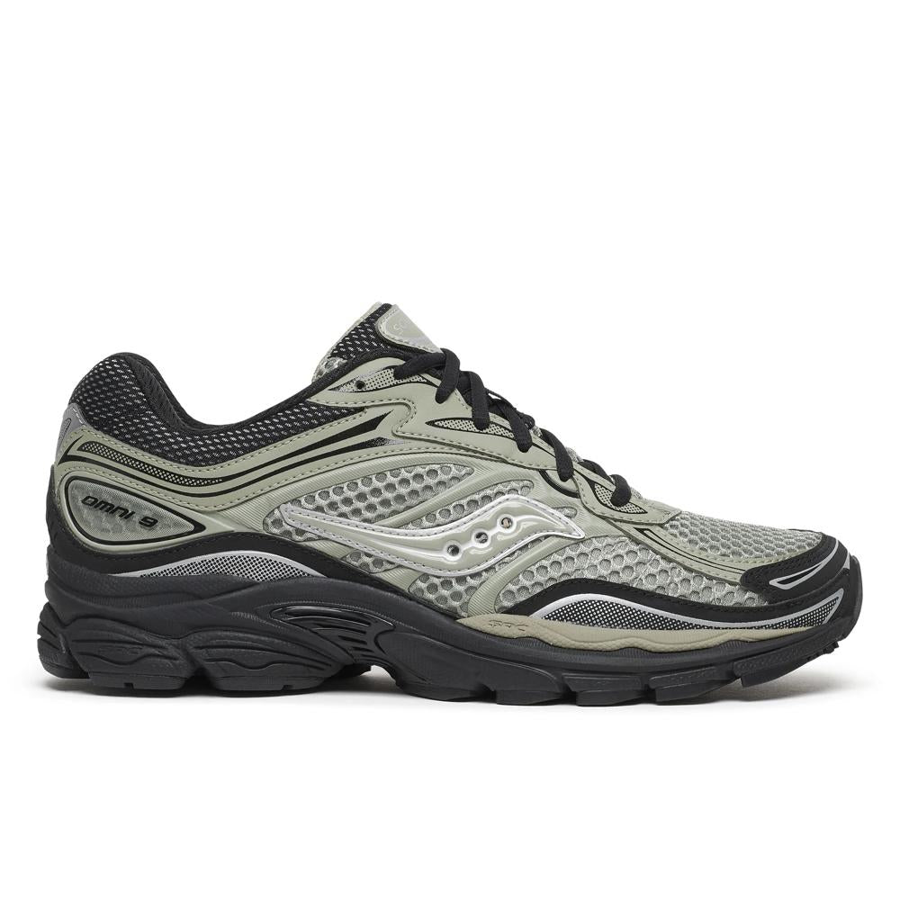 Chaussure de running Saucony ProGrid Omni 9 vert et noir – vue 1