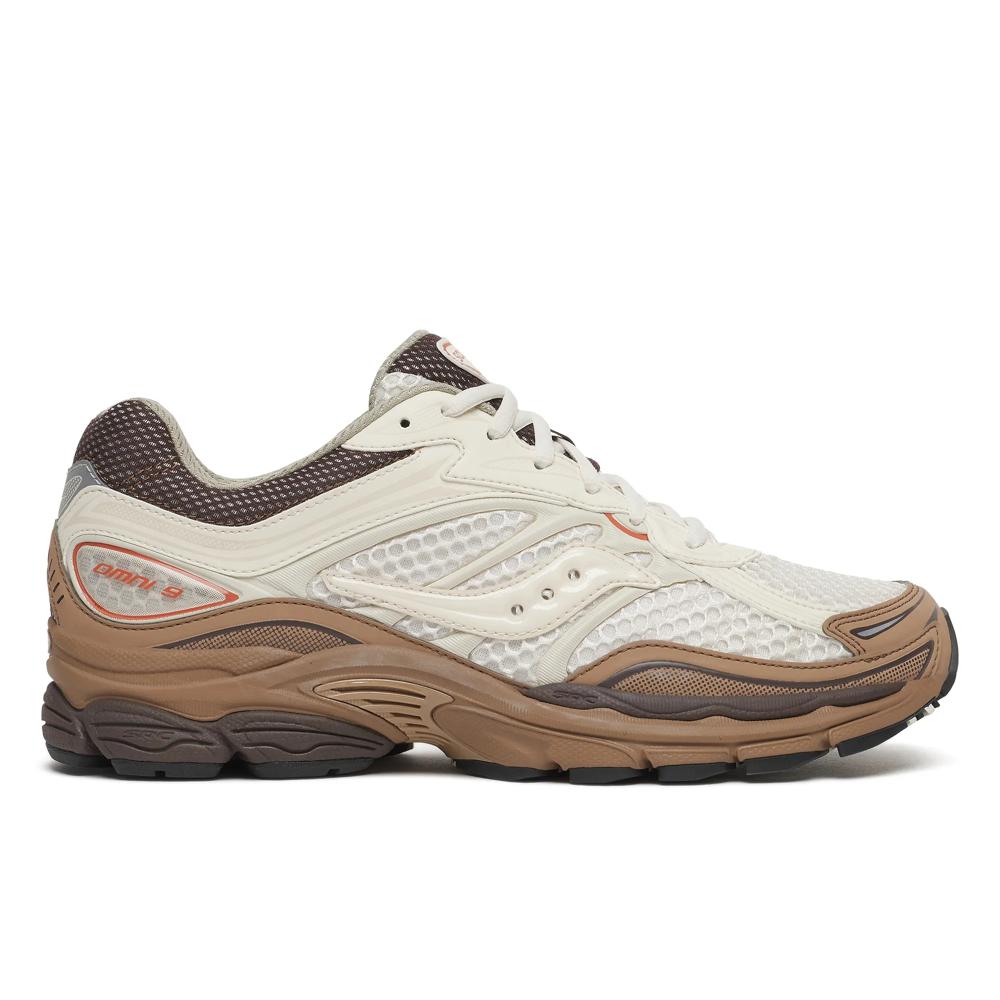 Chaussure de running Saucony ProGrid Omni 9 Matte beige et marron – vue 1