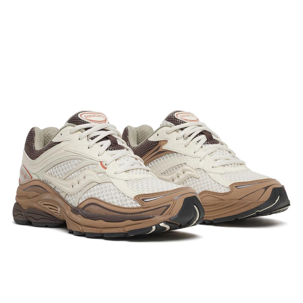 Chaussure de running Saucony ProGrid Omni 9 Matte beige et marron – vue 3