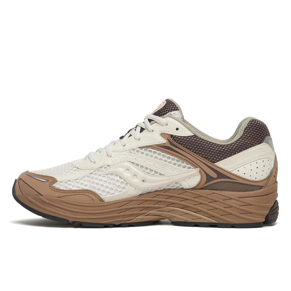 Chaussure de running Saucony ProGrid Omni 9 Matte beige et marron – vue 2