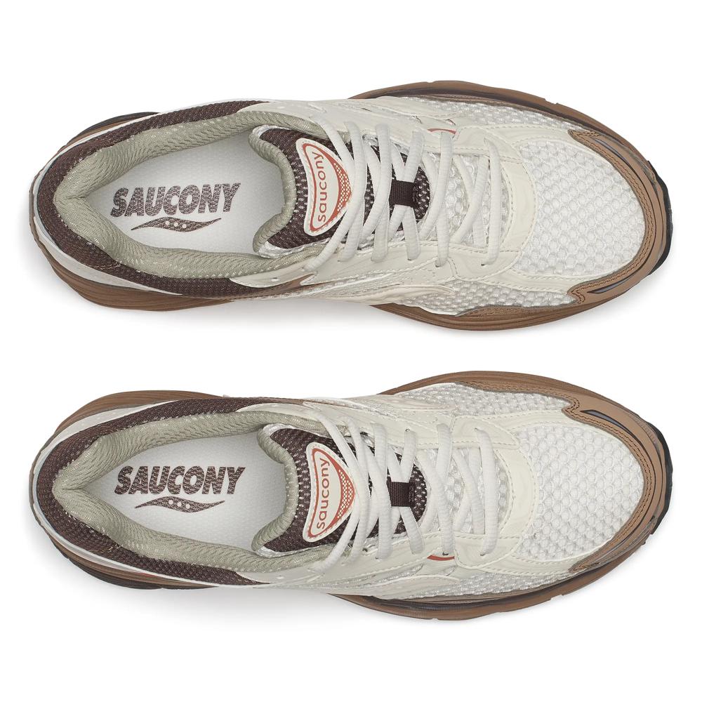 Chaussure de running Saucony ProGrid Omni 9 Matte beige et marron – vue 4
