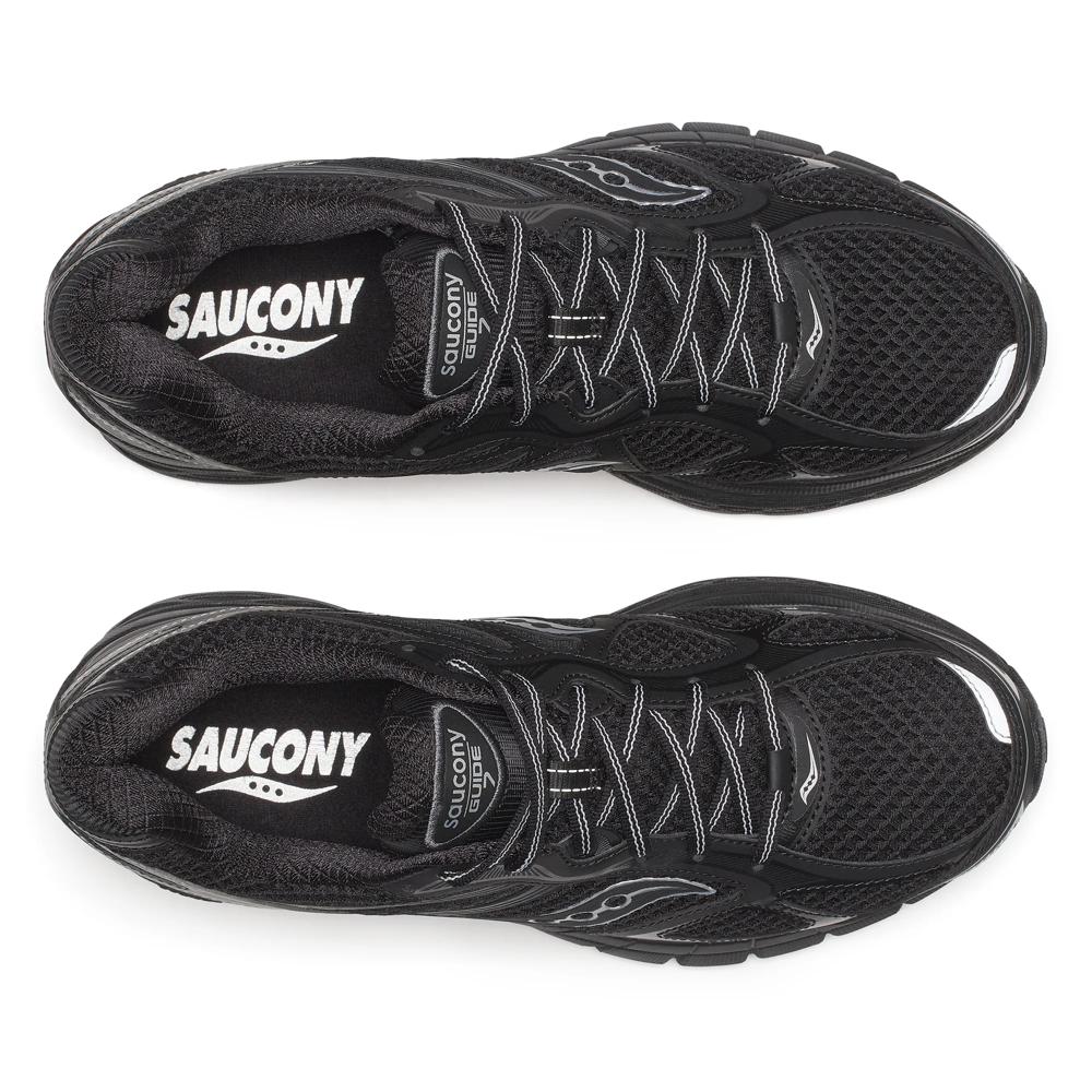 Chaussure de running Saucony ProGrid Guide 7 noir et argent – vue 3