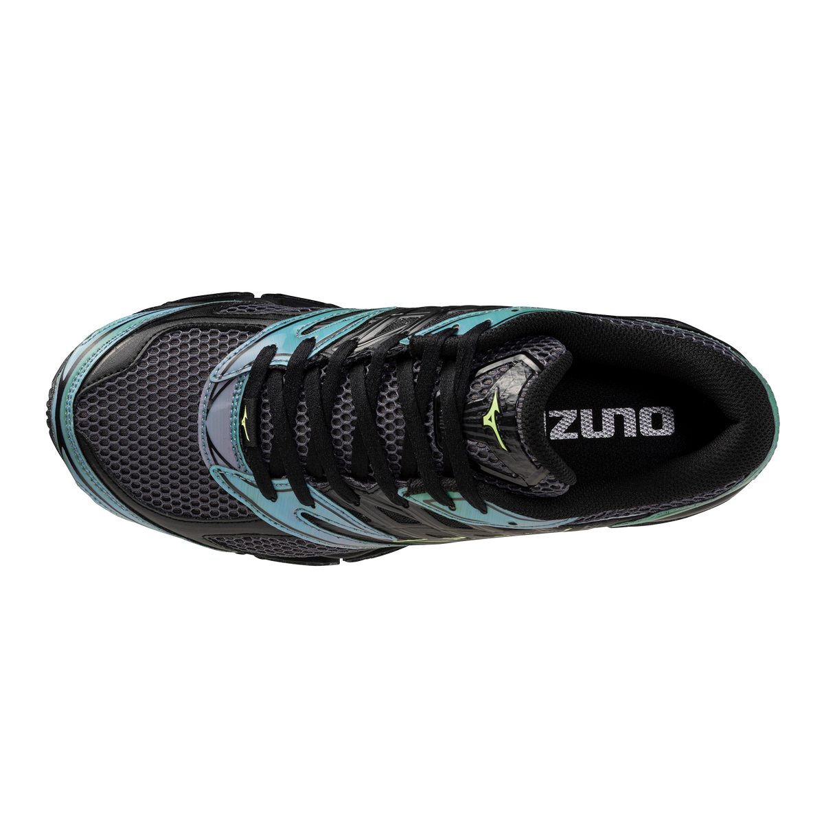 Chaussure de running Mizuno Wave Prophecy gris et vert – vue 3