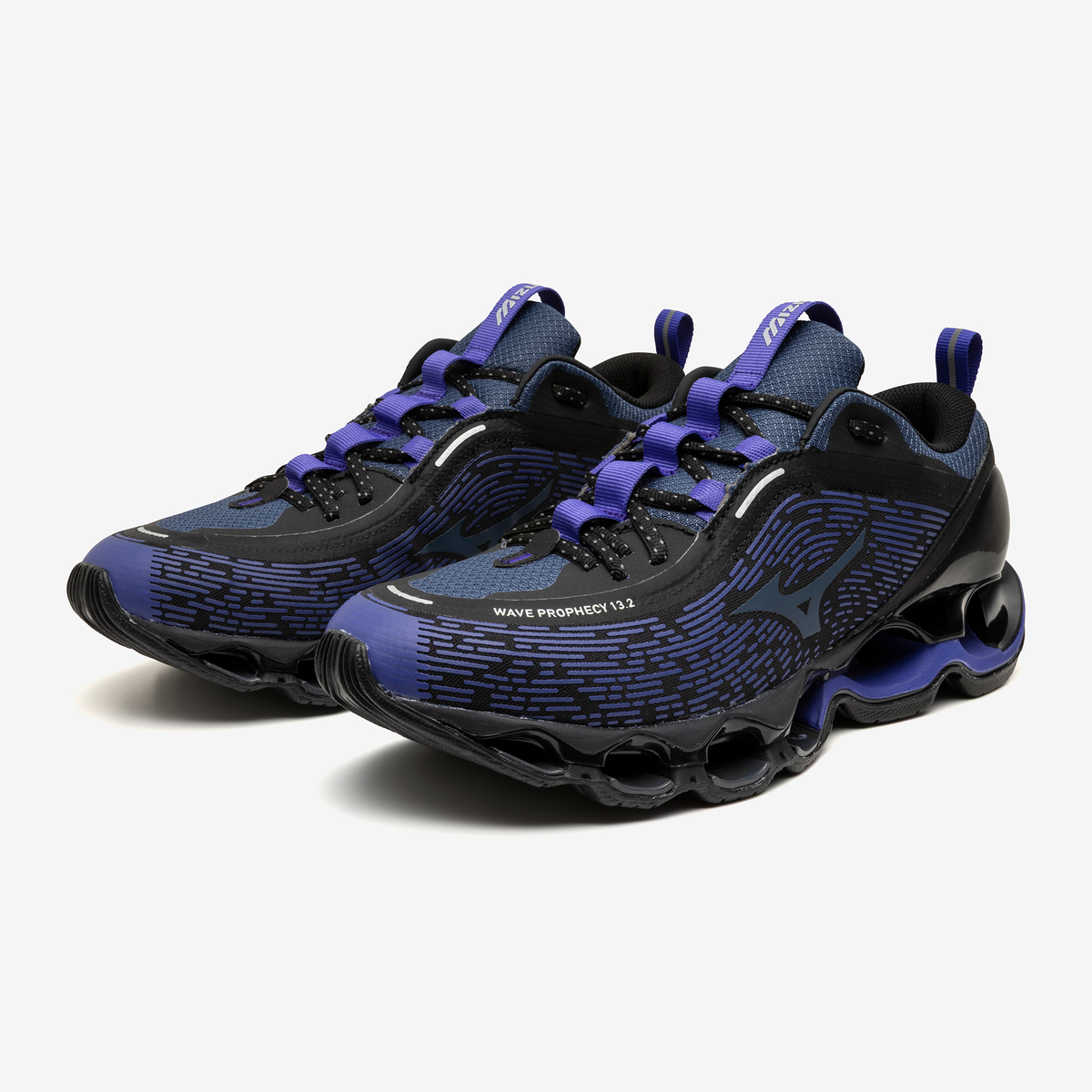 Chaussure de running Mizuno Wave Prophecy 13.2 bleu et noir – vue 3