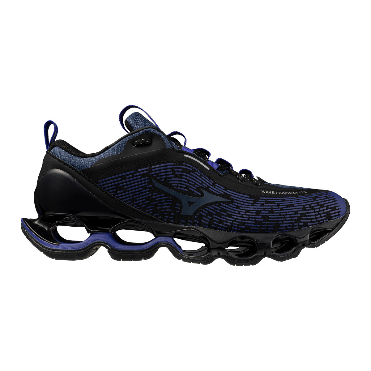 Chaussure de running Mizuno Wave Prophecy 13.2 bleu et noir – vue 1