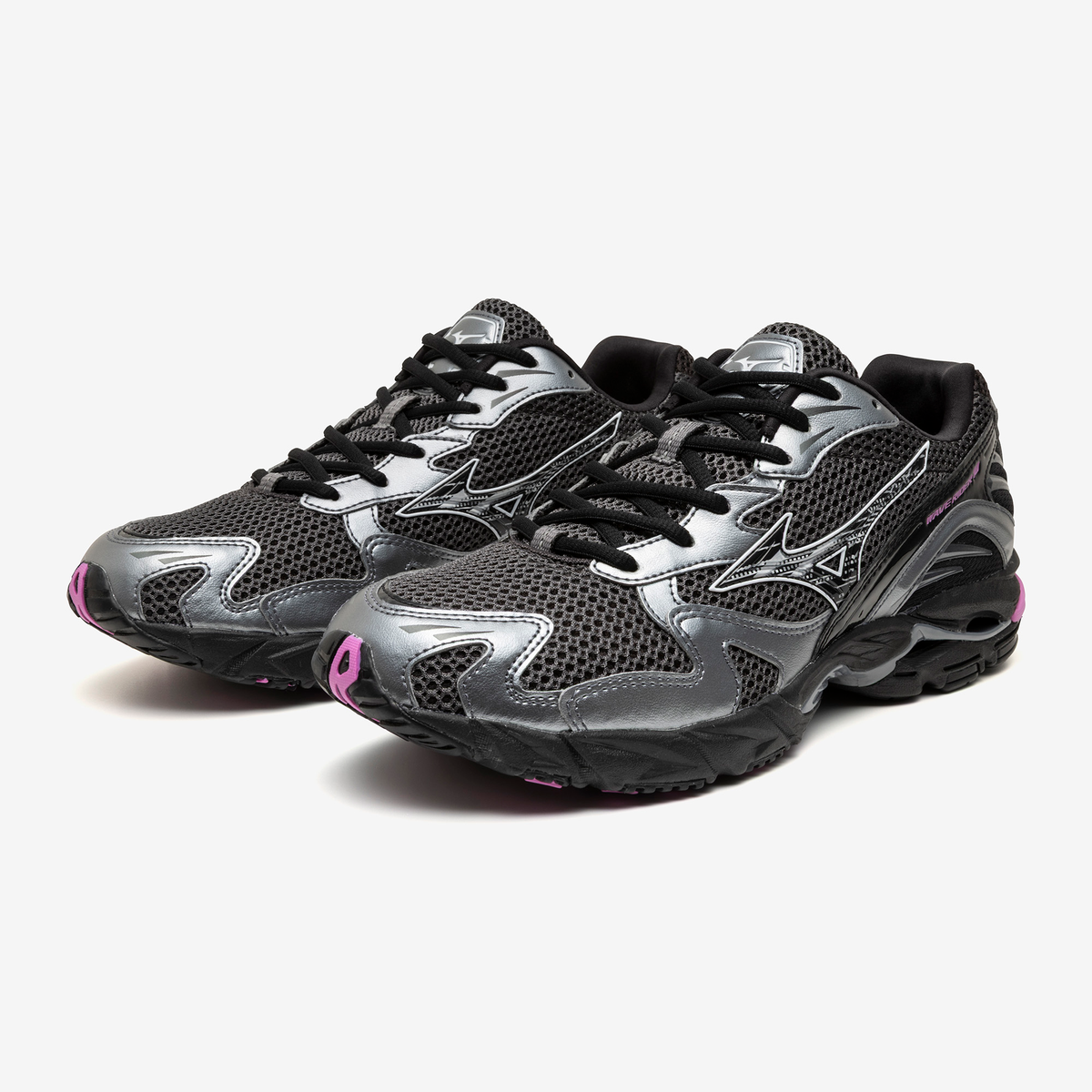Chaussure de running Mizuno Wave Rider 10 Femme noir et rose – vue 2