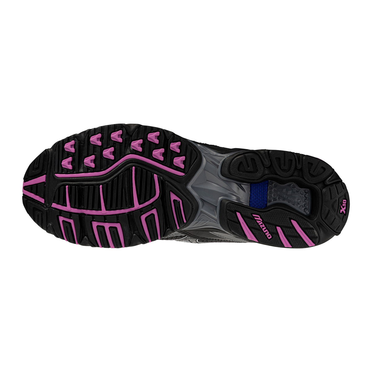 Chaussure de running Mizuno Wave Rider 10 Femme noir et rose – vue 5