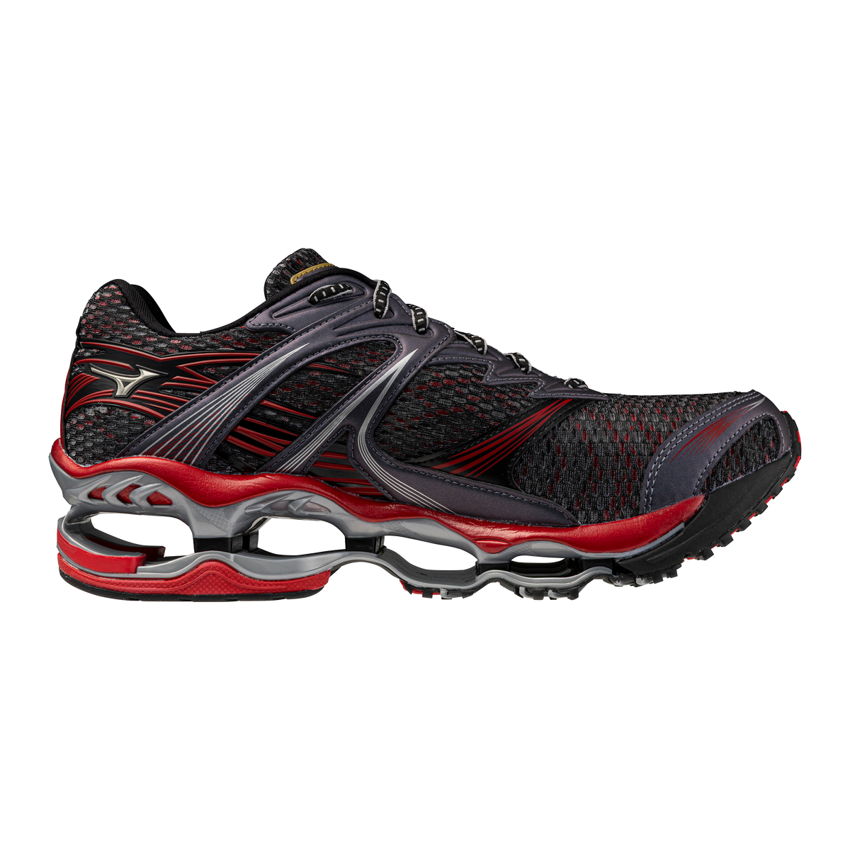 Chaussure de running Mizuno Wave Prophecy rouge et noir – vue 2