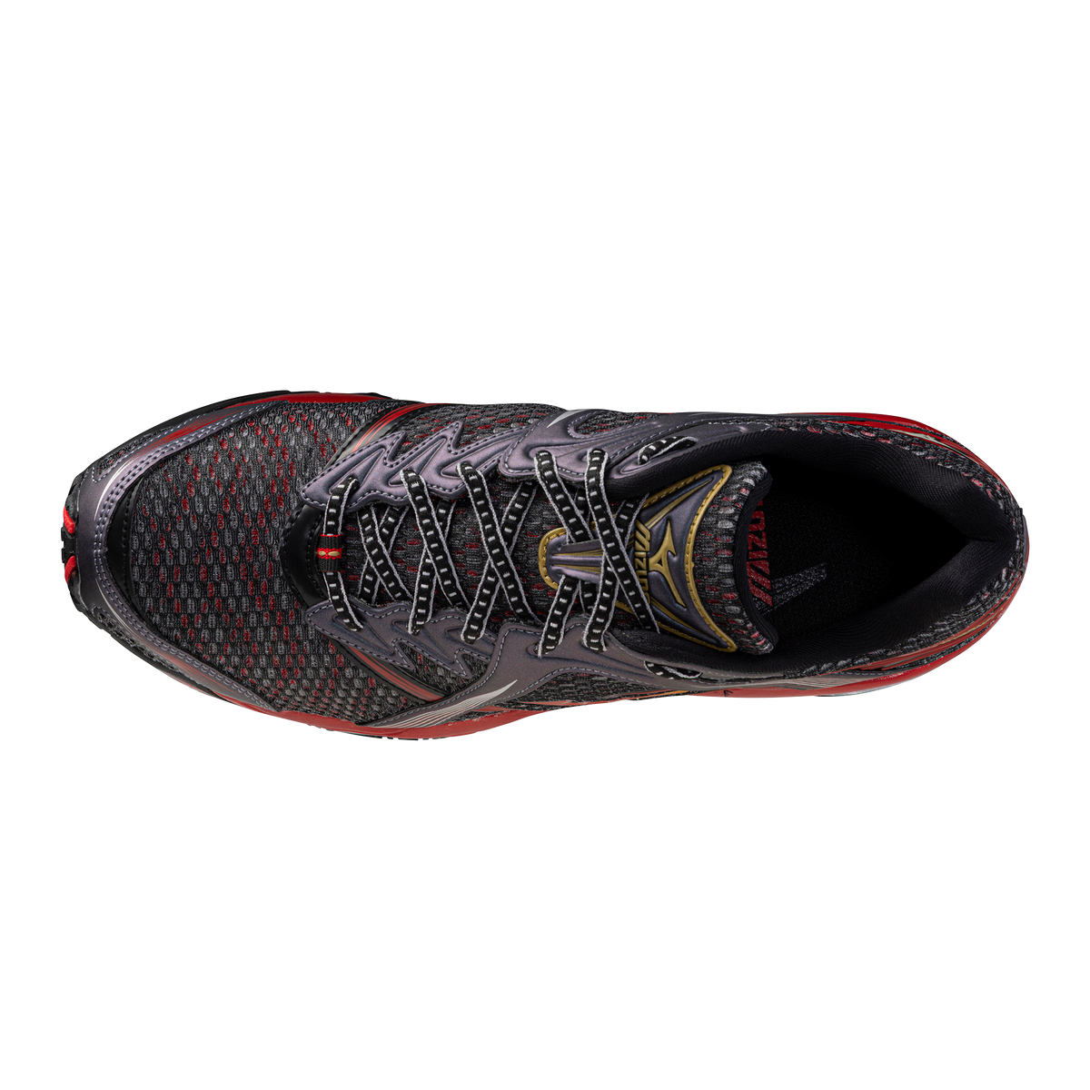 Chaussure de running Mizuno Wave Prophecy rouge et noir – vue 4