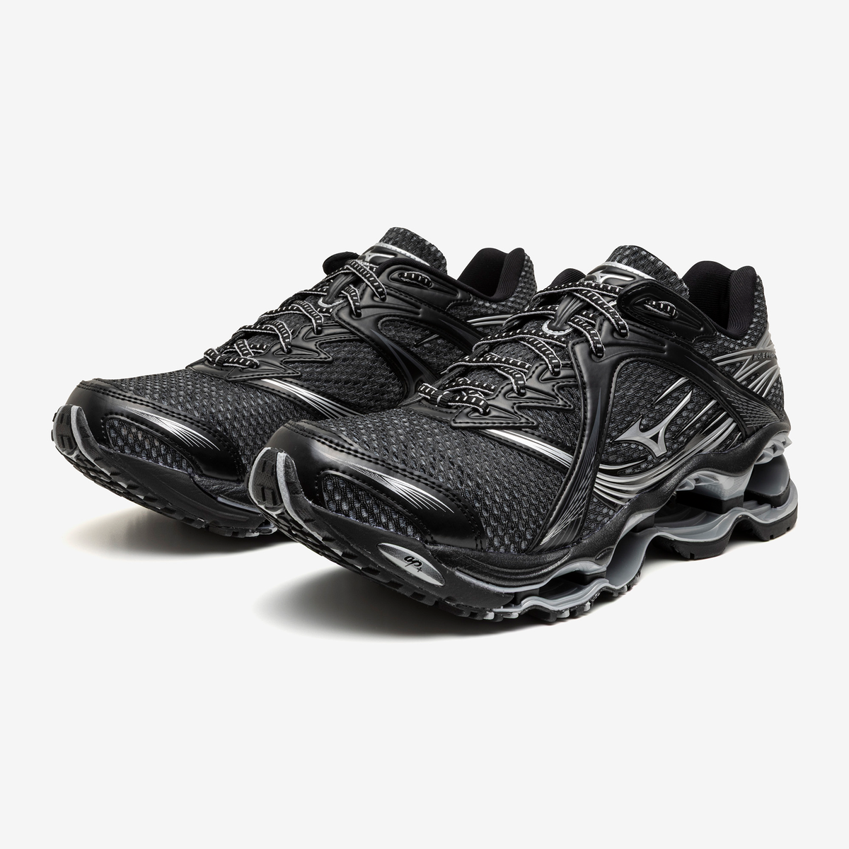 Chaussure de running Mizuno Wave Prophecy 1 gris et noir – vue 3