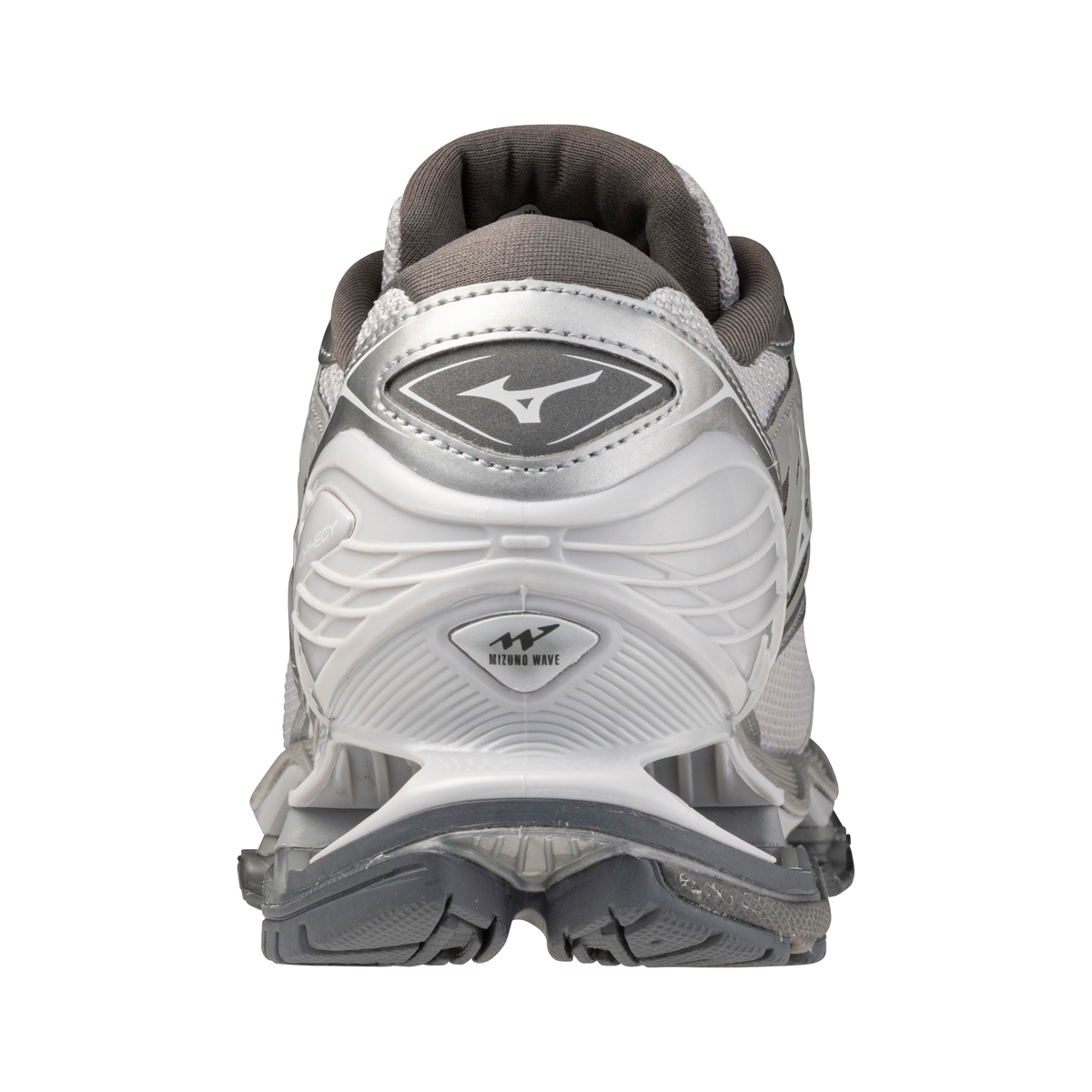 Chaussure de running Mizuno Wave Prophecy blanc et argent – vue 4