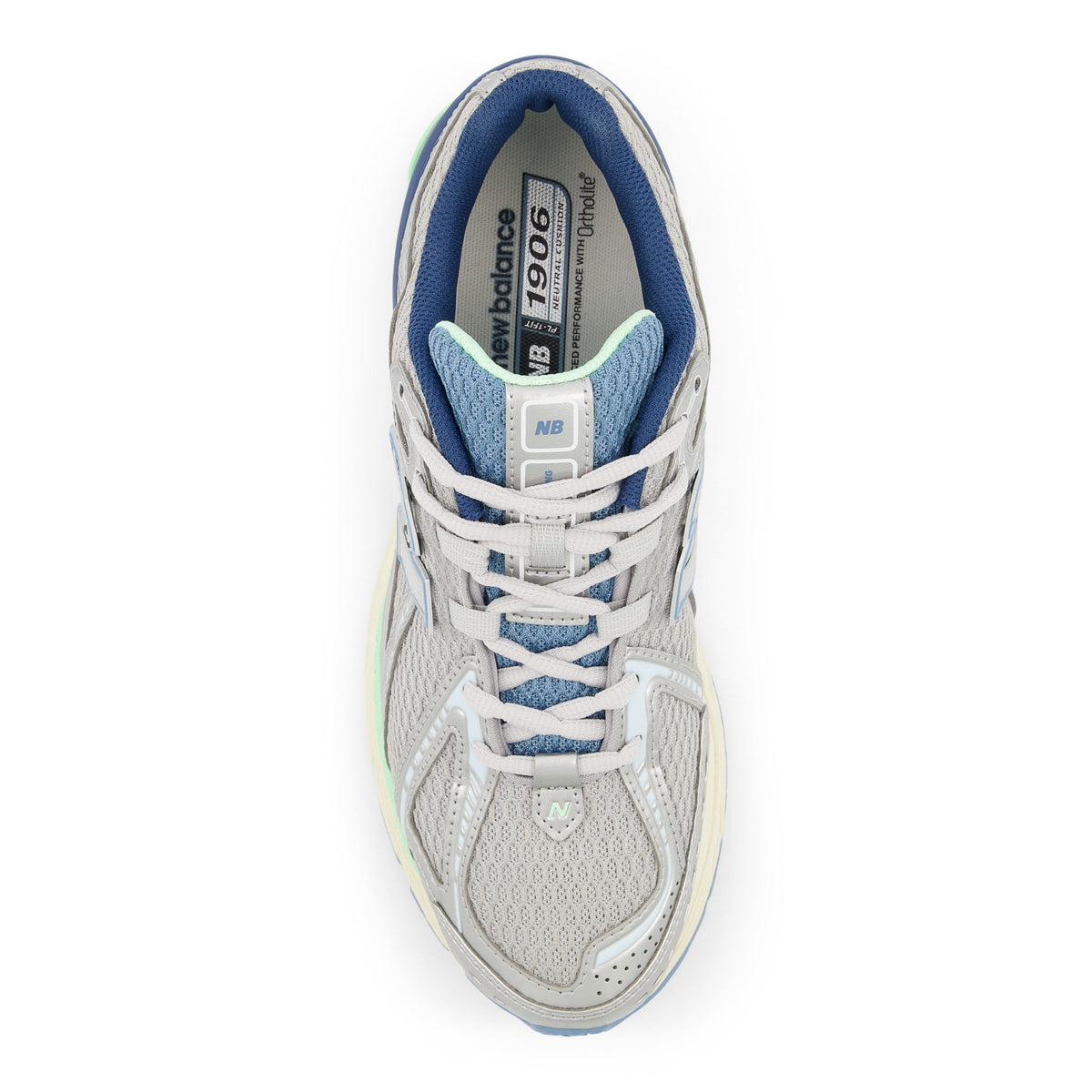 Sneakers New Balance 1906R gris et bleu – vue 4