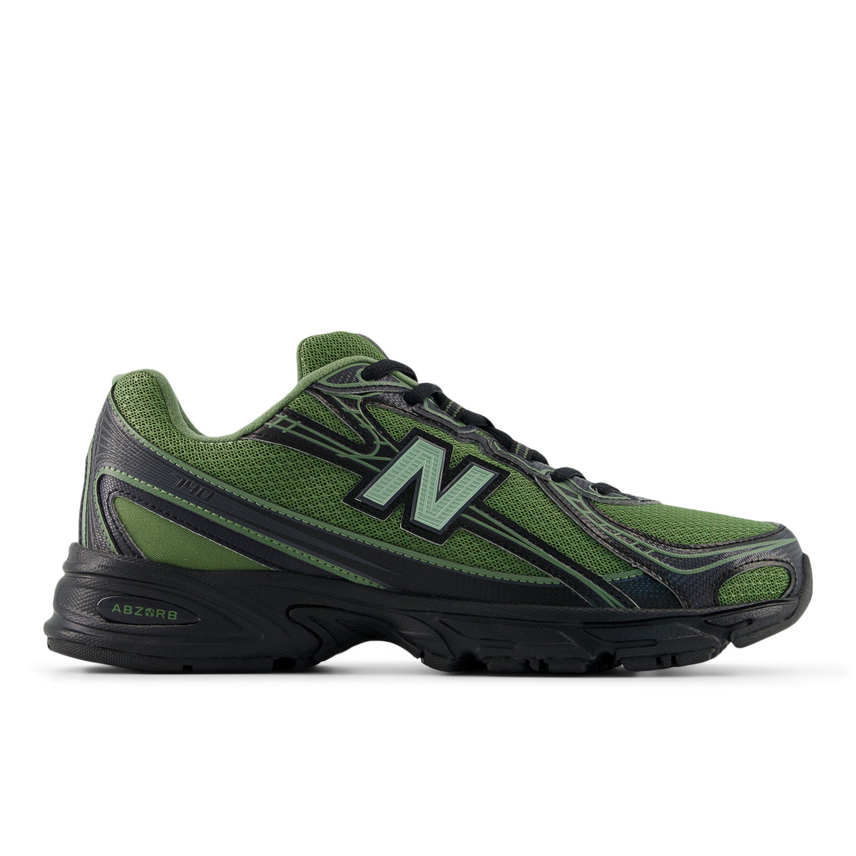 Sneakers New Balance 740 vert et noir – vue 1