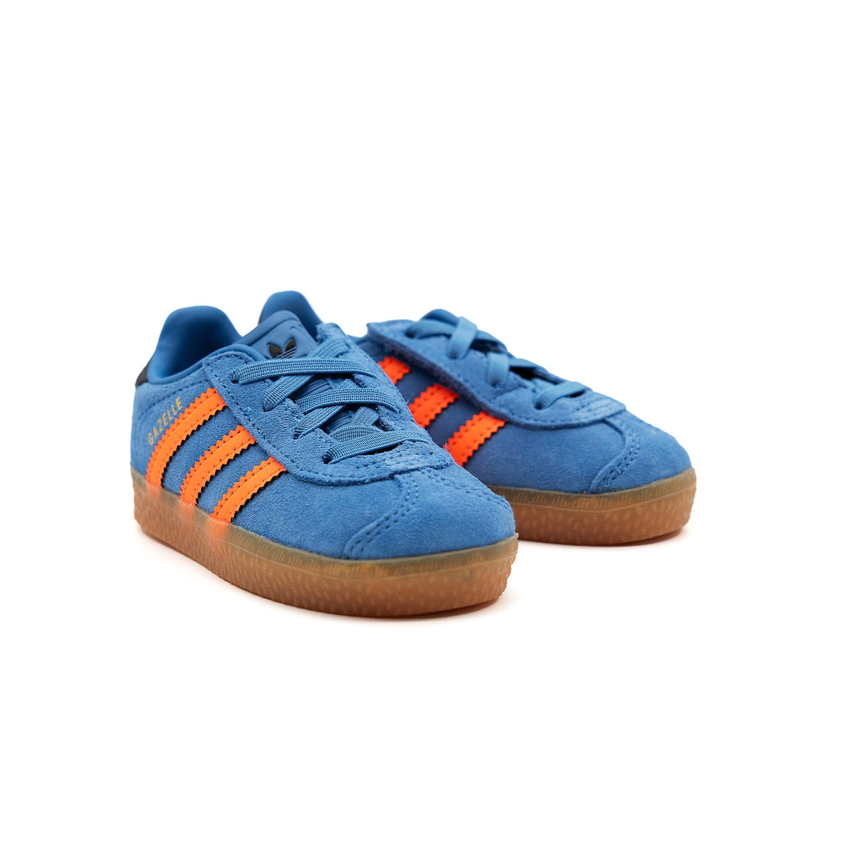 Sneakers Adidas Gazelle Bébé bleu et orange – vue 3