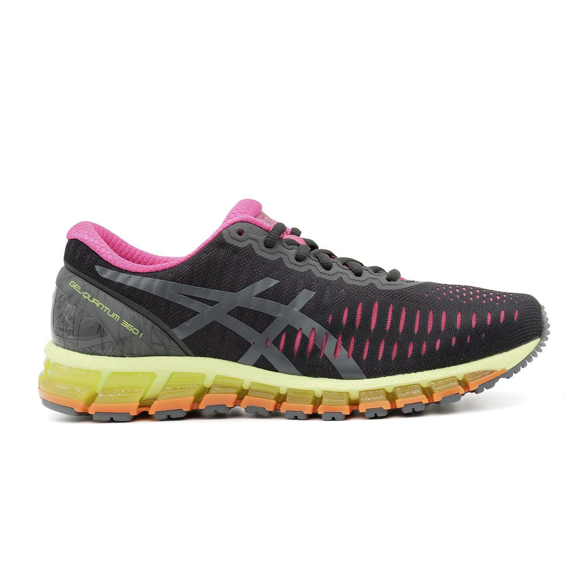 Chaussure de running Asics Gel-Quantum 360 gris et vert – vue 1