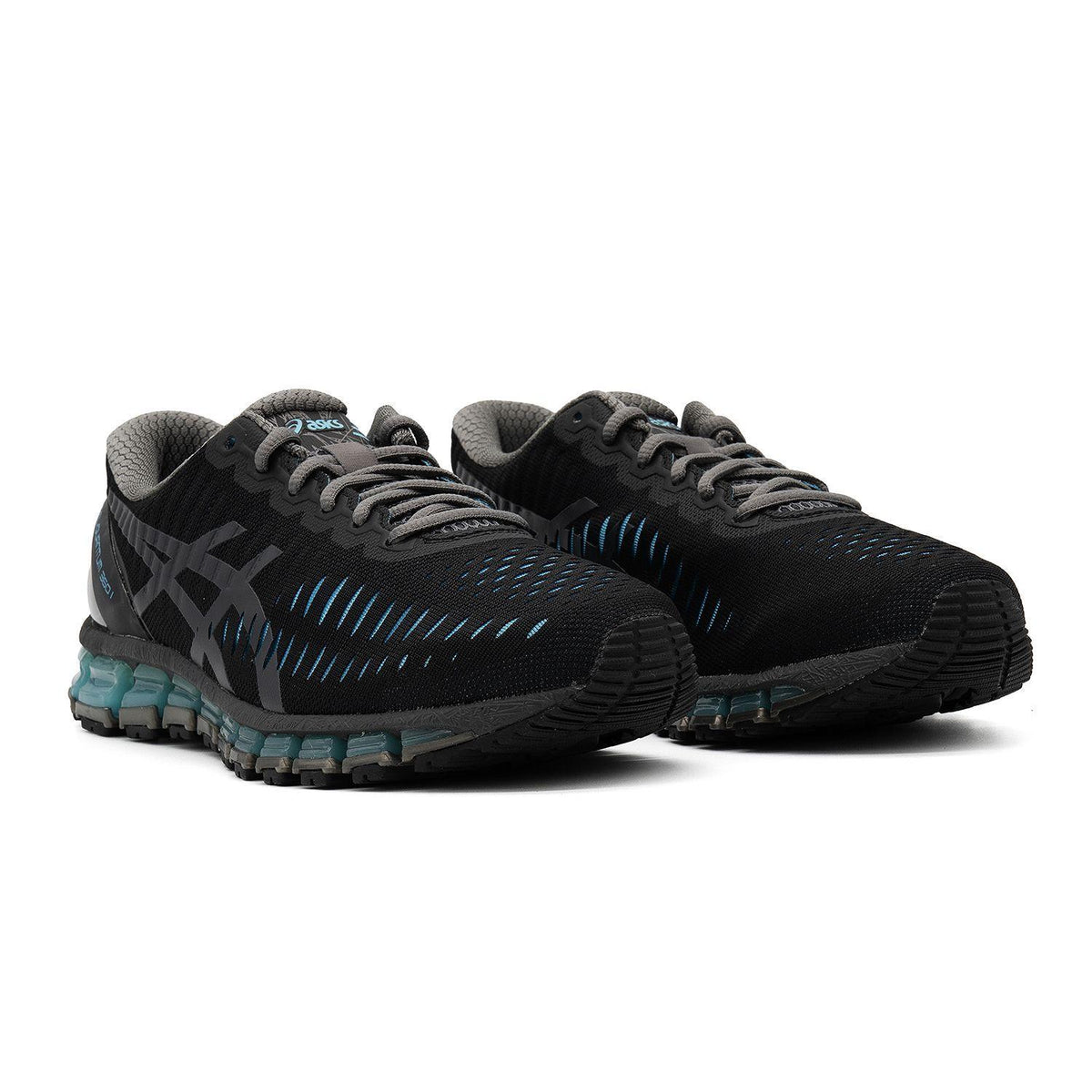 Chaussure de running Asics Gel-Quantum 360 noir et bleu – vue 3