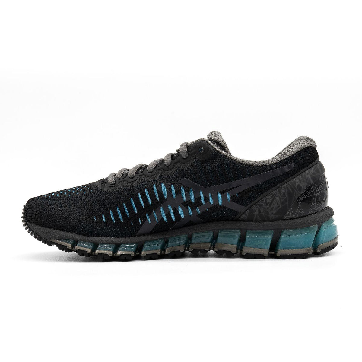 Chaussure de running Asics Gel-Quantum 360 noir et bleu – vue 2