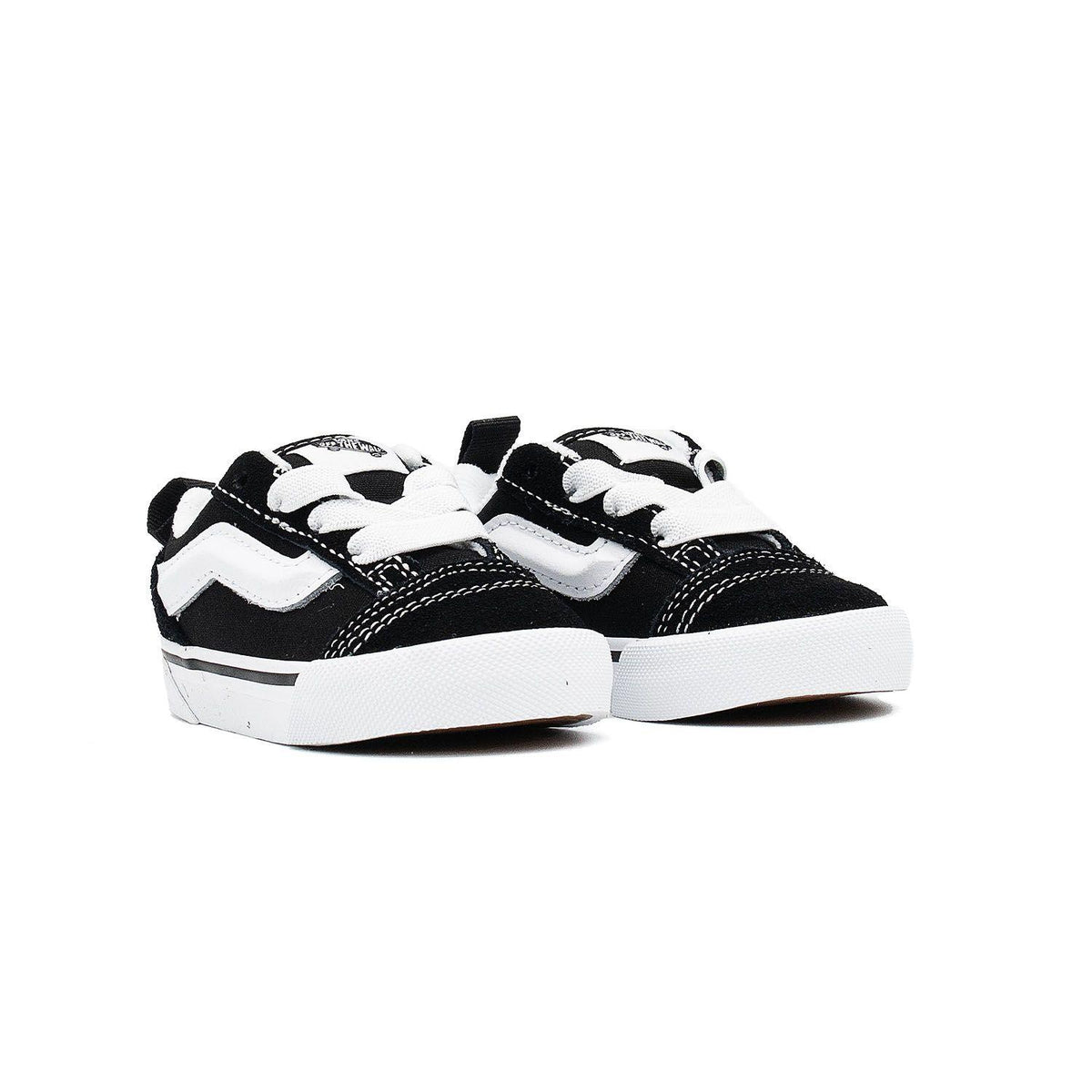 Sneakers Vans Knu Skool Elastic Lace Bébé noir et blanc – vue 3