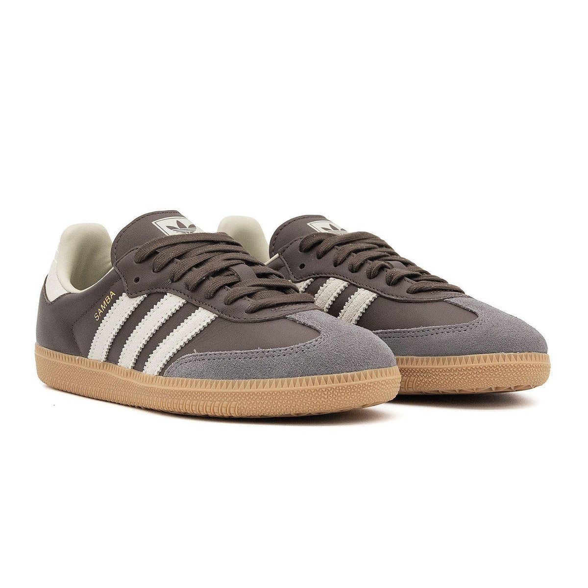 Sneakers Adidas Samba OG marron et gris – vue 3