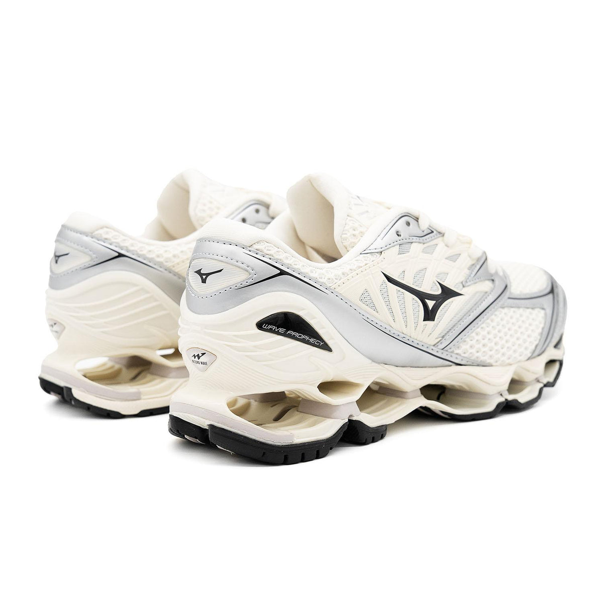 Chaussure de running Mizuno Wave Prophecy argent et noir – vue 4