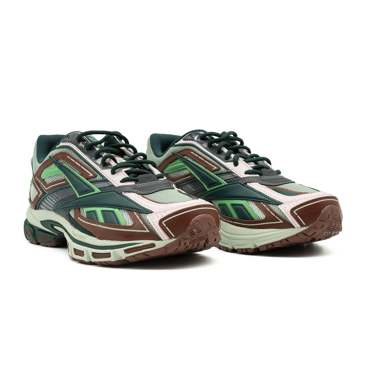 Chaussure de running Reebok Premier Road Ultra vert et marron – vue 2