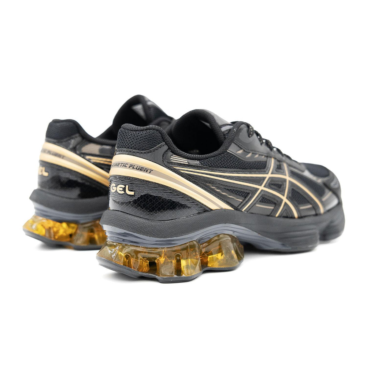 Chaussure de running Asics Gel-Kinetic Fluent noir et or – vue 4
