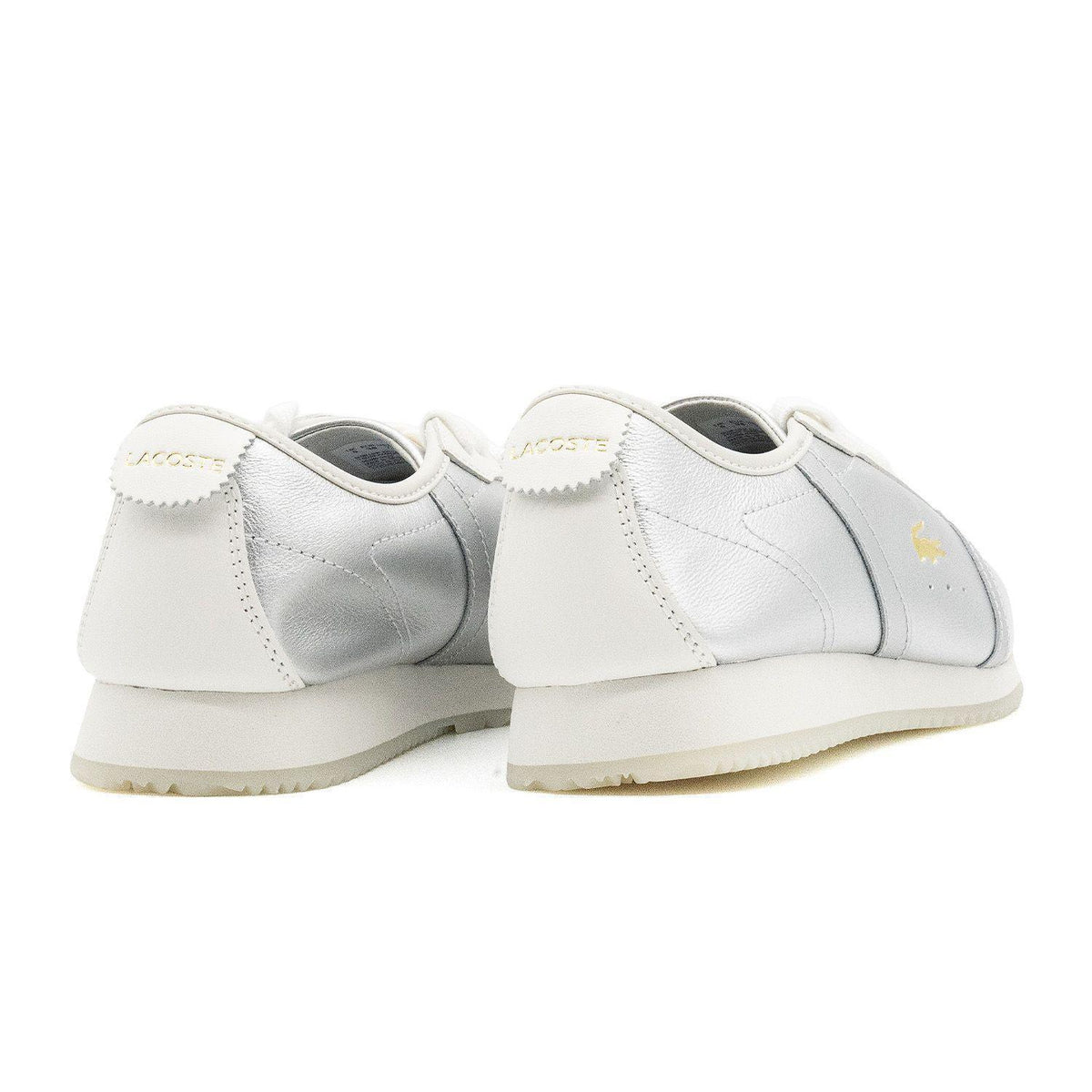 Sneakers Lacoste Club-Low Femme blanc et argent – vue 4