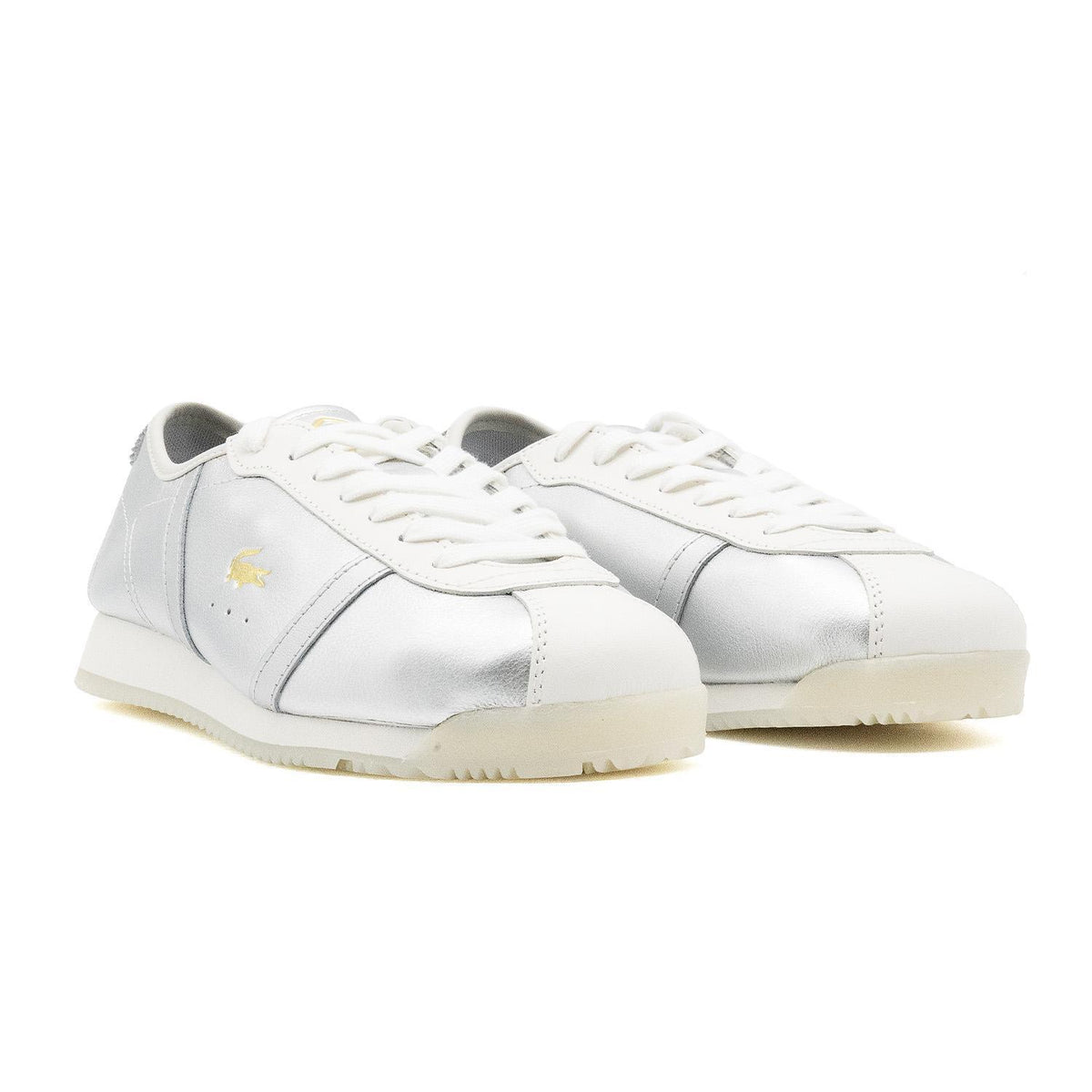 Sneakers Lacoste Club-Low Femme blanc et argent – vue 3