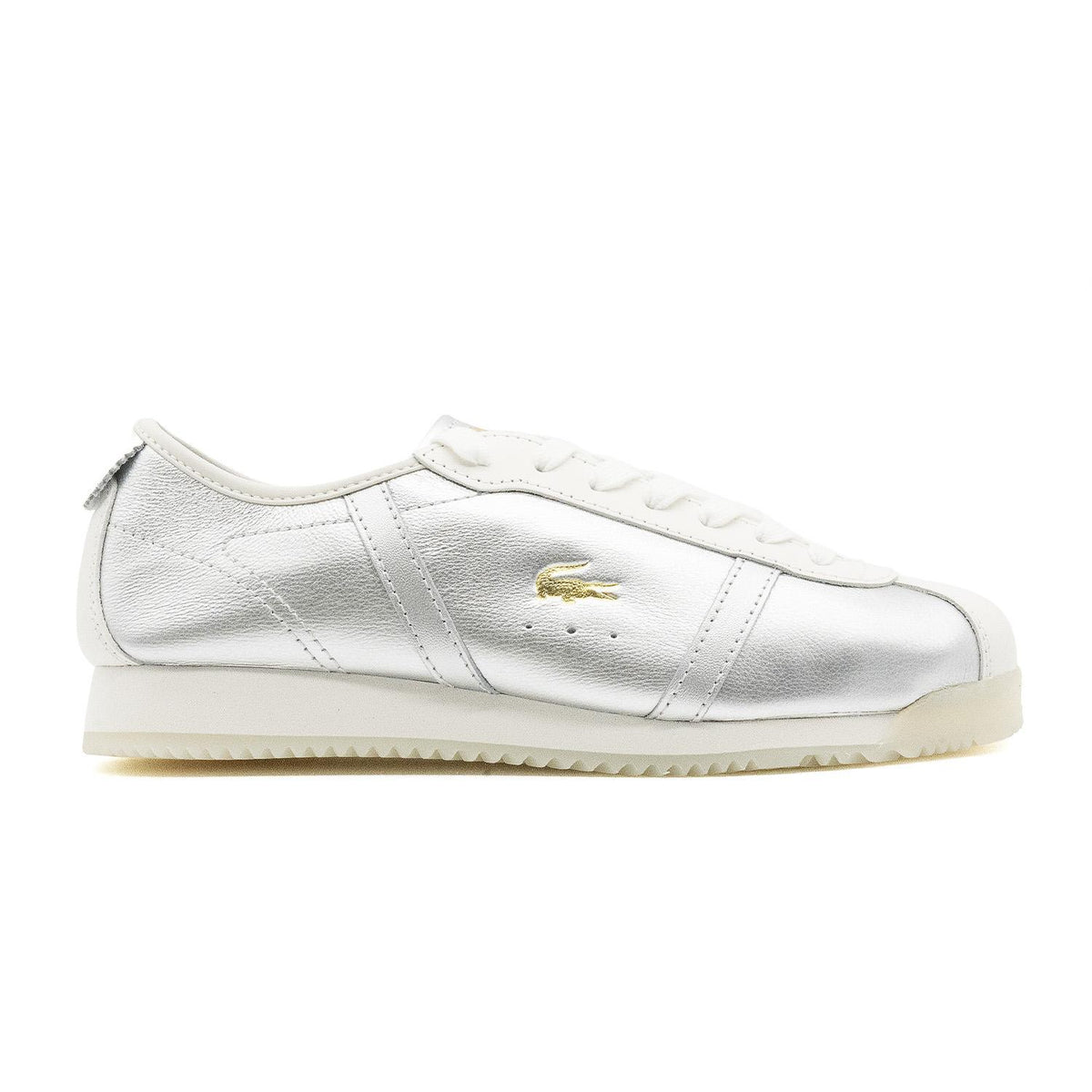 Sneakers Lacoste Club-Low Femme blanc et argent – vue 1