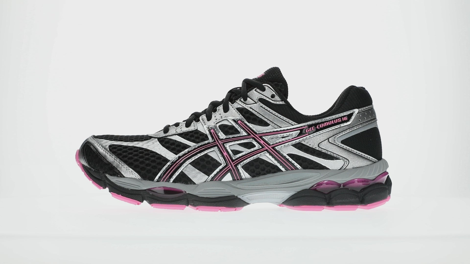 Chaussure de running Asics Gel-Cumulus 16 noir et rose – vue 6