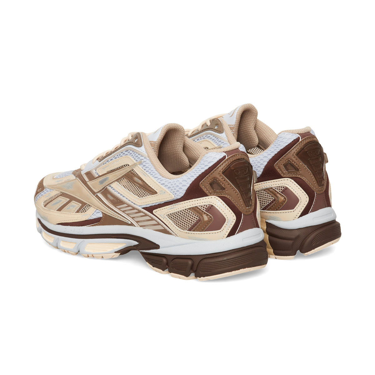 Chaussure de running Reebok Premier Road Ultra beige et marron – vue 3/4 arrière