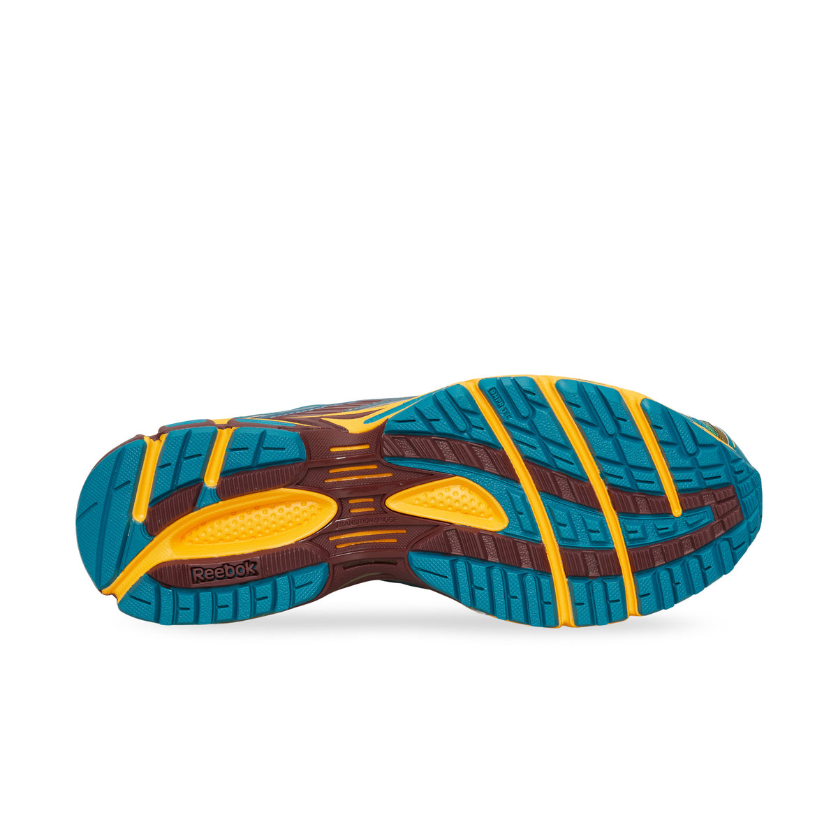 Chaussure de running Reebok Premier Road Ultra vert et bleu – semelle extérieure
