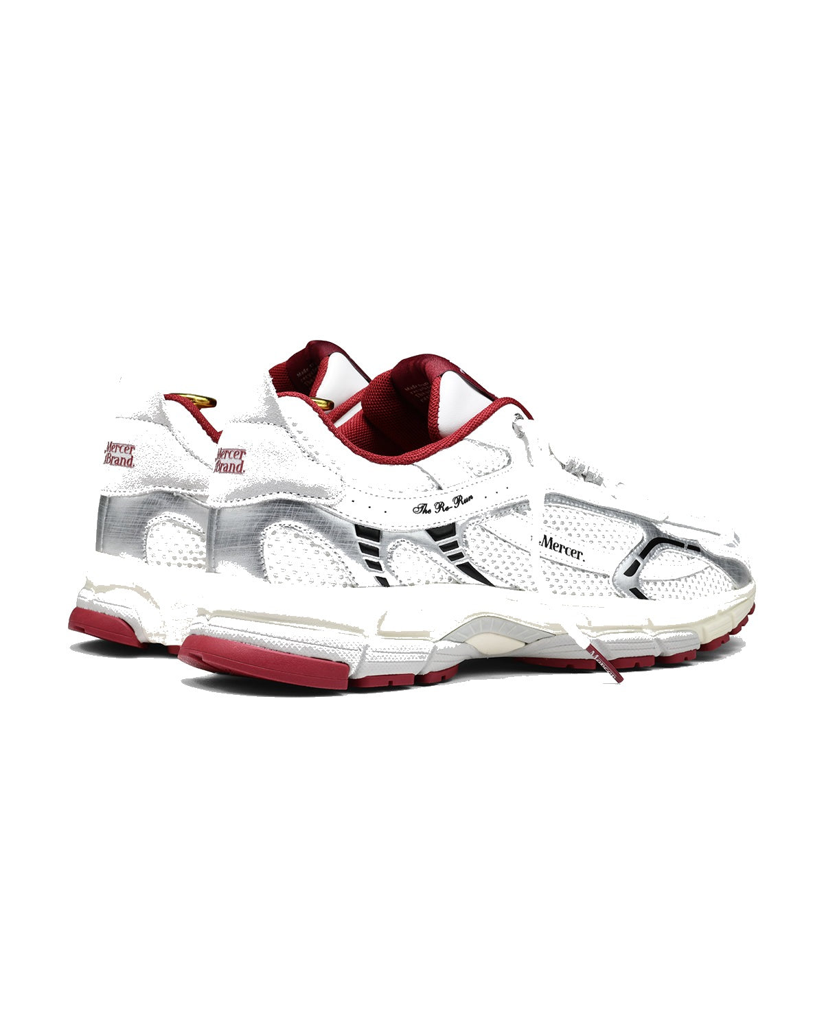 Sneakers The Mercer Re-Run blanc et argent – vue 3