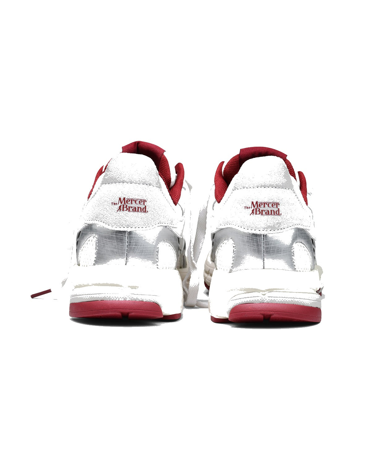 Sneakers The Mercer Re-Run blanc et argent – vue 4