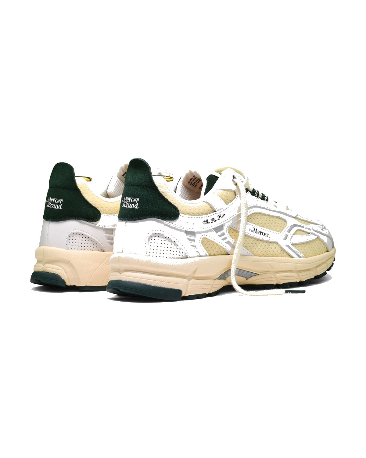 Sneakers The Mercer Re-Run Vintage Nappa blanc et vert – vue 3
