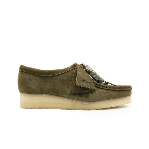 Clarks Wallabee Olive Suede